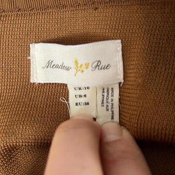 Anthropologie meadow rue brown buckle felt skirt - Picture 3 of 3